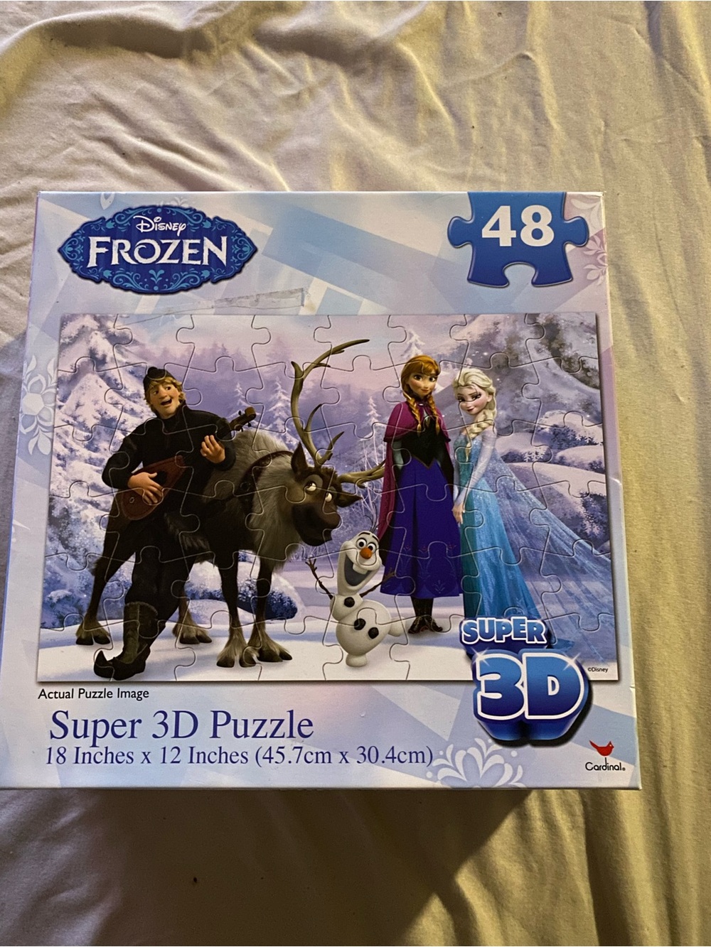 Disney Frozen Puzzle Featuring Anna, Elsa & Friends - Blue, White, Purple
